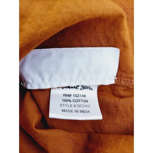 Michael Stars Alexa Balloon Sleeve Blouse - Orange - M - Picture 4 of 7